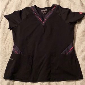 Black and Pink scrub top